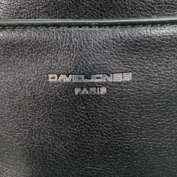 David Jones Paris Black Faux Leather 12\